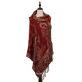 Women Long Scarf Winter Pashmina of Flower Pattern